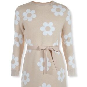 Girl Flower Sweater Dress